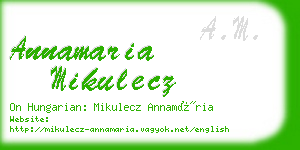 annamaria mikulecz business card